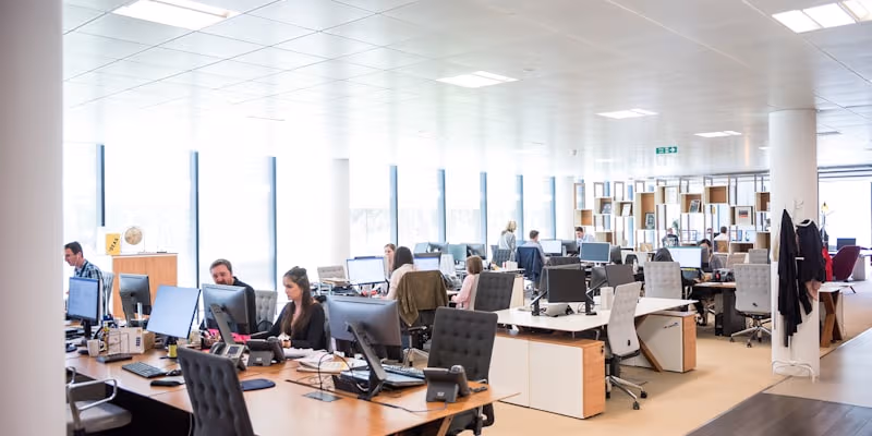 Contact centre agents at desks using Paytia secure payment solutions
