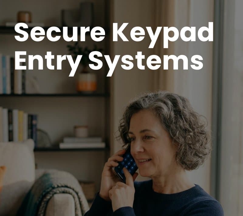 Customer entering card details securely on their phone keypad during a call